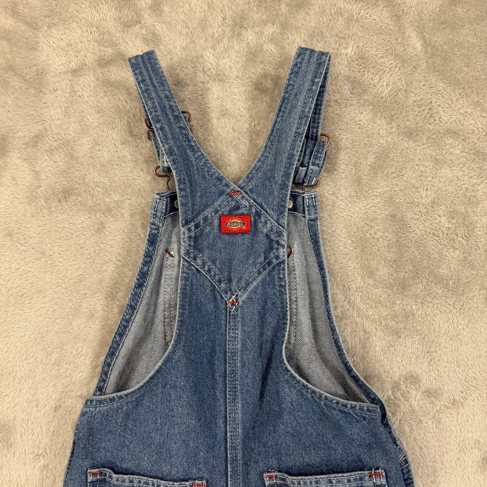 Dickies Bib Overalls Kids S Blue Denim Carpenter Play Farm Work School Casual - Picture 7 of 16